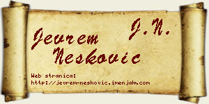 Jevrem Nešković vizit kartica